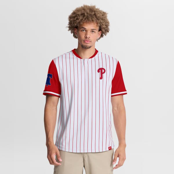 Mens Fanatics Philadelphia Phillies Side Swipe Pinstripe Tee - image 