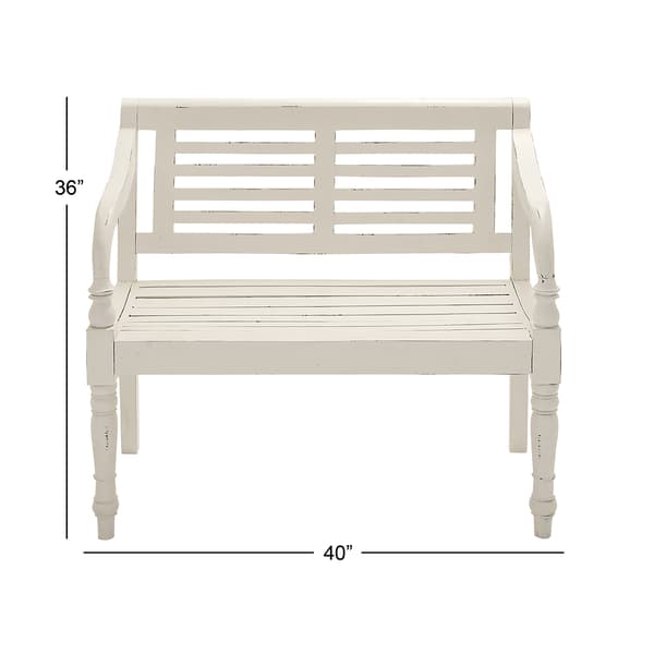 9th & Pike&#174; White Mahogany Country Bench
