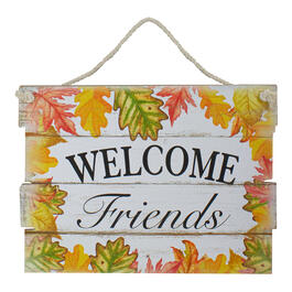 Northlight Seasonal 16in. Autumn Leaves Welcome Friends Wall Sign