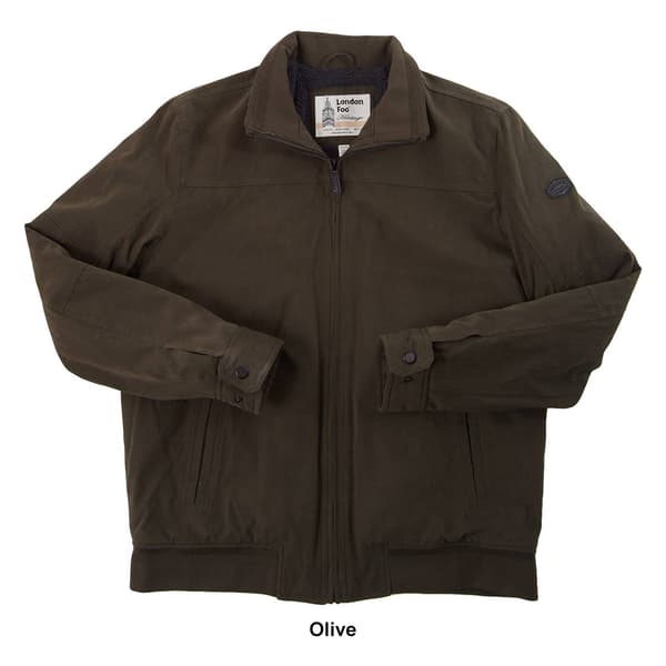 Mens Big & Tall London Fog Microfiber Sherpa Lined Bomber Jacket
