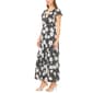 Womens MSK Short Flutter Sleeve V Neck Floral Midi Dress - image 3