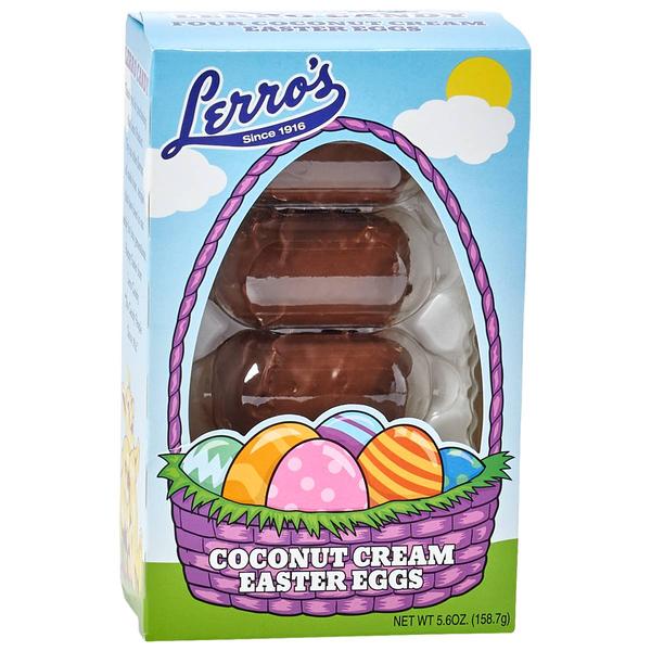 Lerro''s 4 Ct Milk Chocolate Coconut Cream Eggs - image 