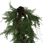 Northlight 26in. Pinecone & Cedar Christmas Teardrop Swag - image 6