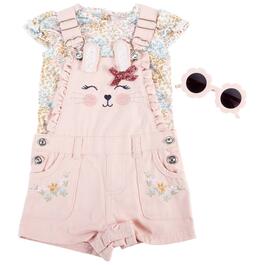 Baby Girl &#40;12-24M&#41; Little Lass&#40;R&#41; Floral Top & Shortall w/ Glasses
