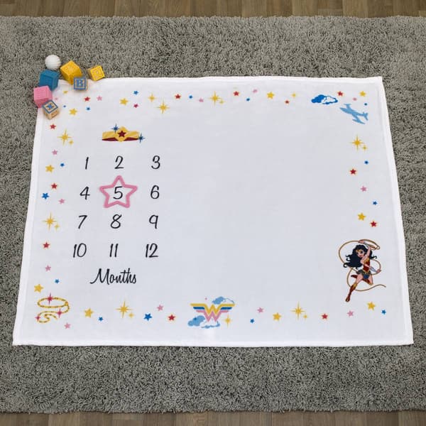 Warner Bros. Wonder Woman Milestone Baby Blanket