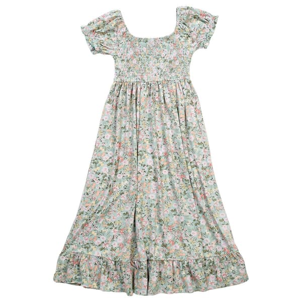 Girls (7-16) No Comment Short Sleeve Smock Bodice Cutesy Dress