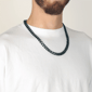 Mens Lynx Black Ion Plated Stainless Steel Foxtail Chain Necklace - image 3