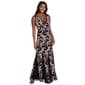 Womens R&M Richards Sleeveless V Neck Two Tone Lace Gown - image 1