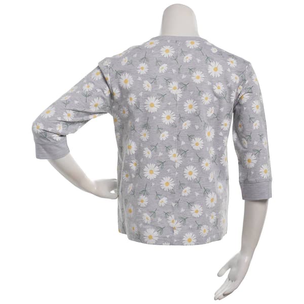 Womens Bonnie Evans French Terry Daisies & Hearts Sweater
