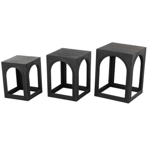 9th & Pike® Modern Black Metal Accent Table Set - image 