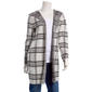 Womens Love Scarlett Long Sleeve Plaid Pocket Hooded Cardigan - image 1
