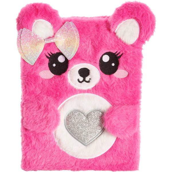 Girls Votum Pink Bear Fuzzy Sketchbook