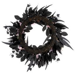 National Tree 26in. Pretty Morbid Pink Carnation Halloween Wreath