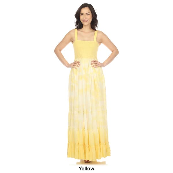 Womens White Mark Smocked Ruffle Maxi Dress