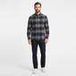 Mens Chaps Double Brush Stretch Flannel Shirt - Steel Grey - image 3