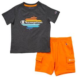 Toddler Boy Champion&#40;R&#41; Short Sleeve Graphic Tee & Cargo Shorts Set