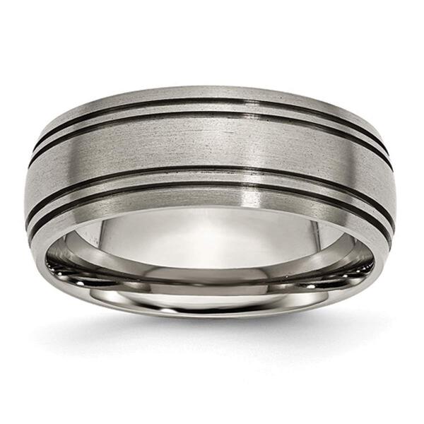 Mens Endless Affection&#40;tm&#41; 8mm Titanium Satin Finished Band - image 