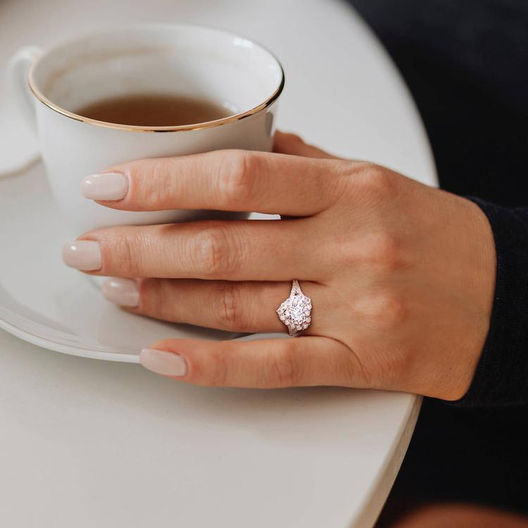 Sterling Silver 3ctw. White Moissanite Heart-Shaped Ring