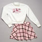 Girls (7-16) No Comment NYC Mock Neck Crew w/ Plaid Skirt - image 1