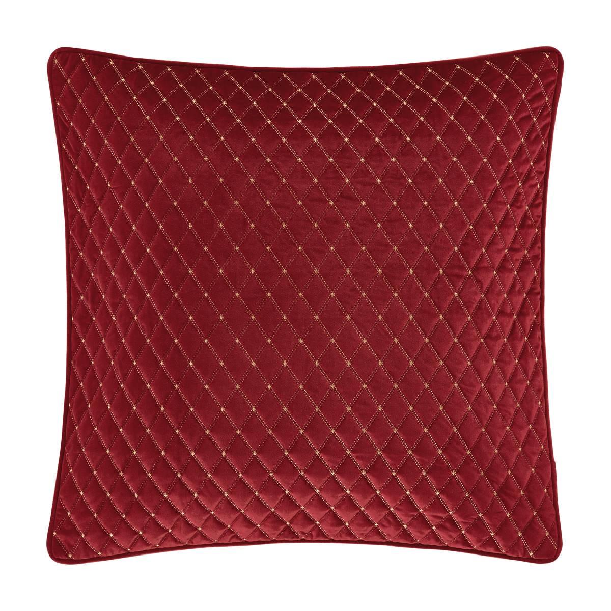 J. Queen New York Grandeur Crimson Euro Quilted Sham