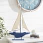 9th & Pike® Dark Blue Wood Coastal Sail Sculpture - image 3