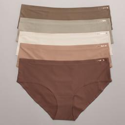 Womens Danskin Laser Bonded Edge Leg Hipster Panties-DS9151-5PKAQ