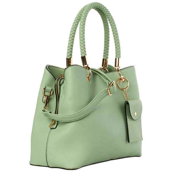 DS Fashion NY Braided Handle Satchel
