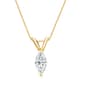 Parikhs 14kt. Yellow Gold Marquise Diamond Pendant - image 2