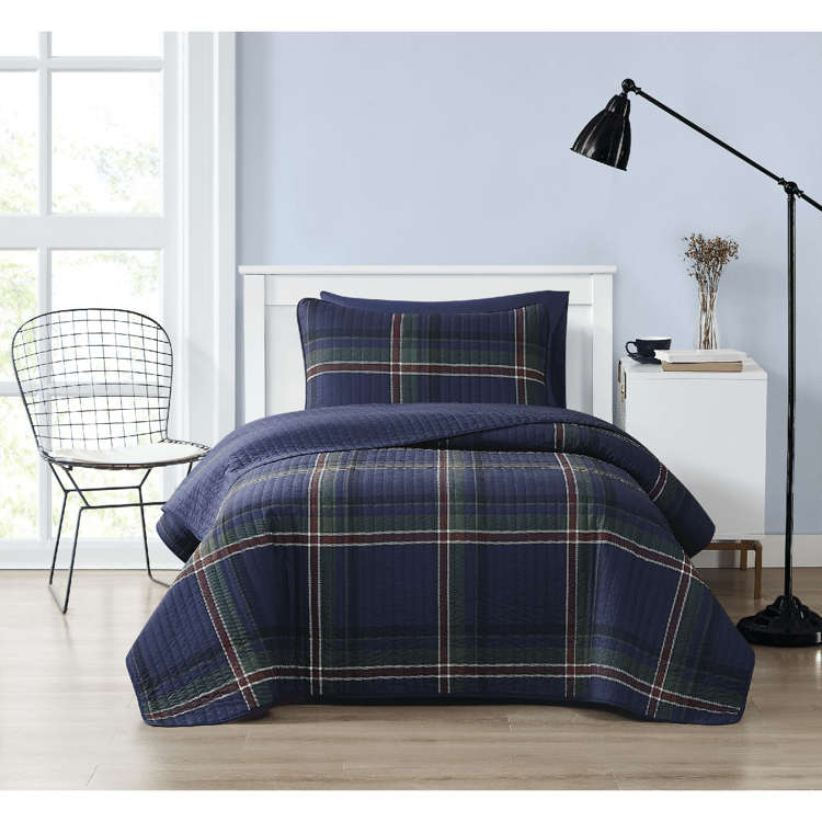 Truly Soft Bronson Plaid 3pc. Reversible Quilt Set