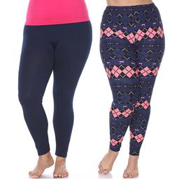 Plus Size White Mark 2pk. Leggings
