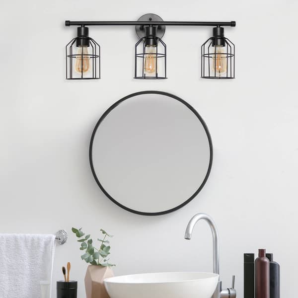 Lalia Home Studio Loft 3 Light Industrial Wired Vanity Light