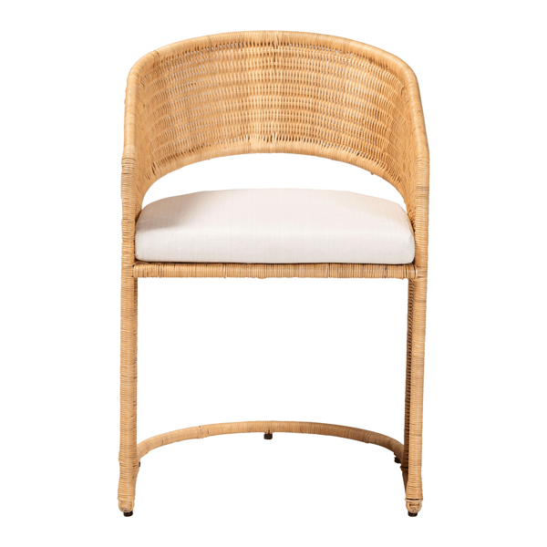 bali & pari Palm Bohemian Light Honey Rattan Dining Chair
