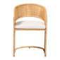 bali & pari Palm Bohemian Light Honey Rattan Dining Chair - image 2