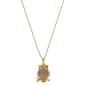 Yellow Gold Plated Cubic Zirconia and Rainbow Glitter Owl Pendant - image 2