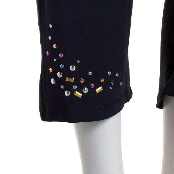 Womens Teez Her Scatter Stones Embellished Classic Capri