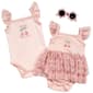 Baby Girl (NB-9M) Chick Pea 3pc. Cherry Ruffle/Tutu Bodysuit Set - image 1