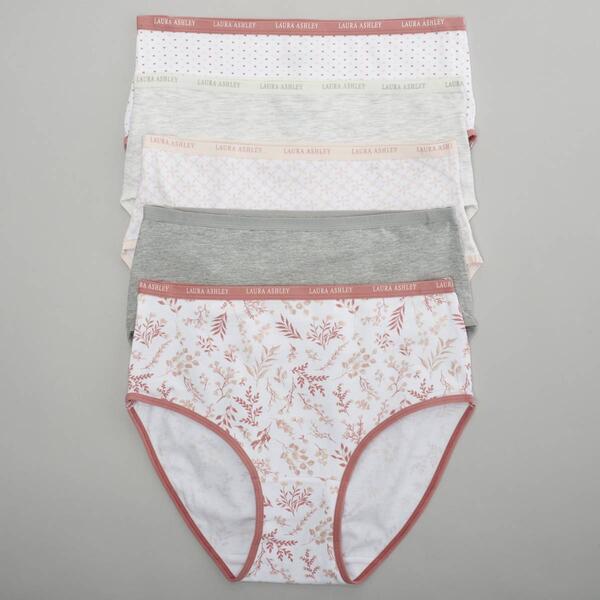 Womens Laura Ashley&#40;R&#41; 5pk. Cotton Brief Panties - LS9221-5PKPR - image 