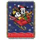 Northwest Mickey Mouse Sleigh Ride Woven Tapestry Throw - image 1