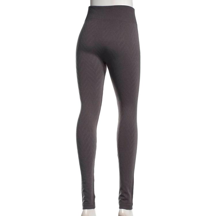 Plus Size Runway Ready Chevron Fleece Lined Leggings - Grey