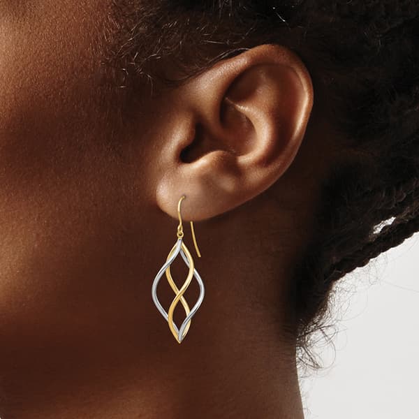 Gold Classics™ 14kt. Two-Tone Polished Dangle Earrings