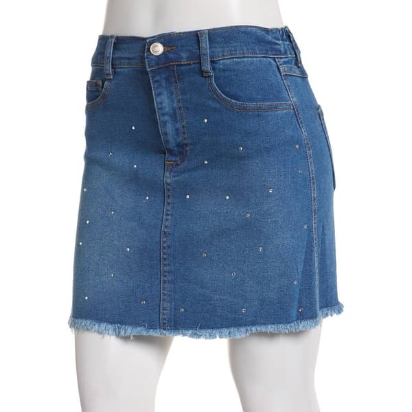 Juniors No Comment Rhodes Denim Skirt - image 