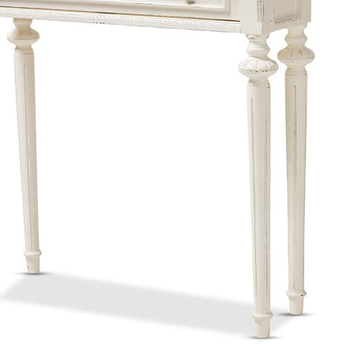 Baxton Studio Marquetterie Wood Two-Tone Console Table