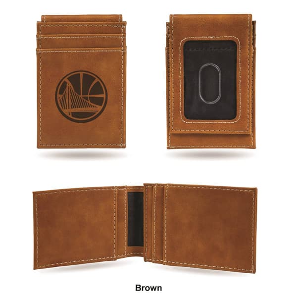 Mens NBA Golden State Warriors Faux Leather Front Pocket Wallet