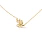 Haus of Brilliance 10kt. Gold 1/10ctw. Diamond Leaf Pendant - image 2