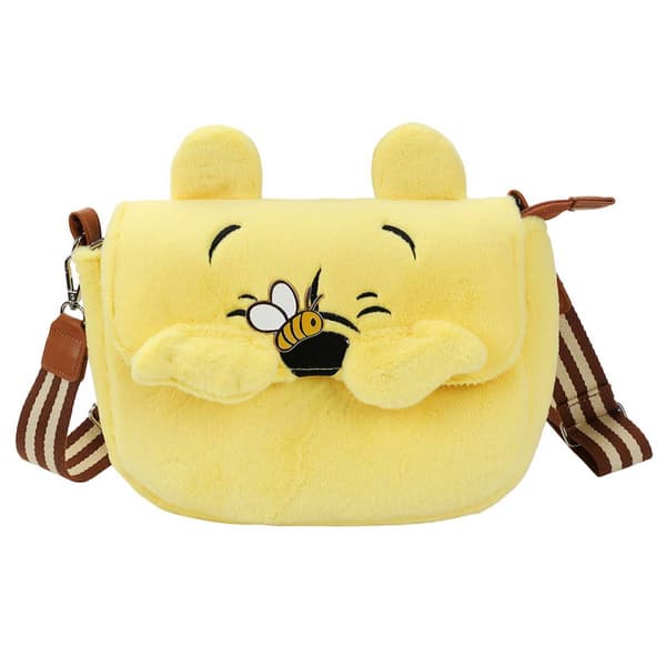Womens Disney Winnie The Pooh Plush Crossbody Backpack