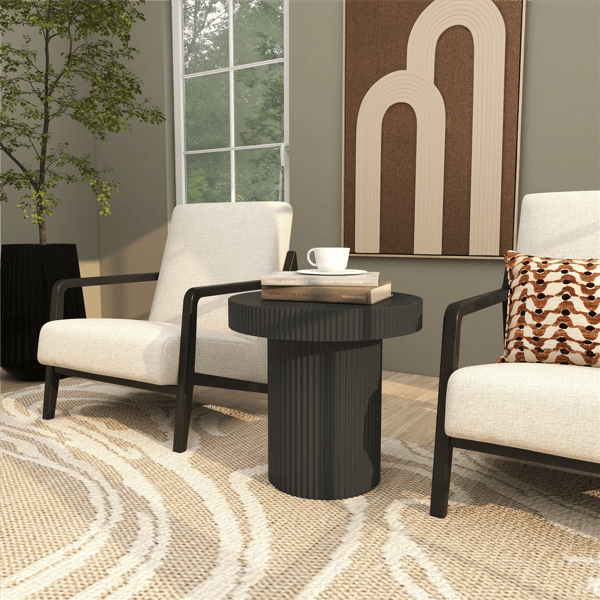9th & Pike® Modern Black Wooden Accent Table