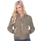 Womens White Mark Long Sleeve Bomber Jacket - image 1