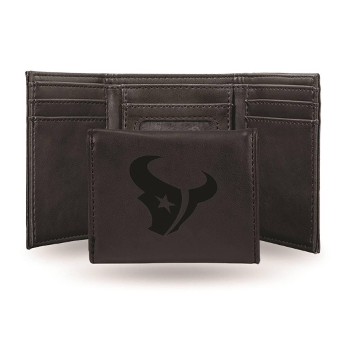 Mens NFL Houston Texans Faux Leather Trifold Wallet