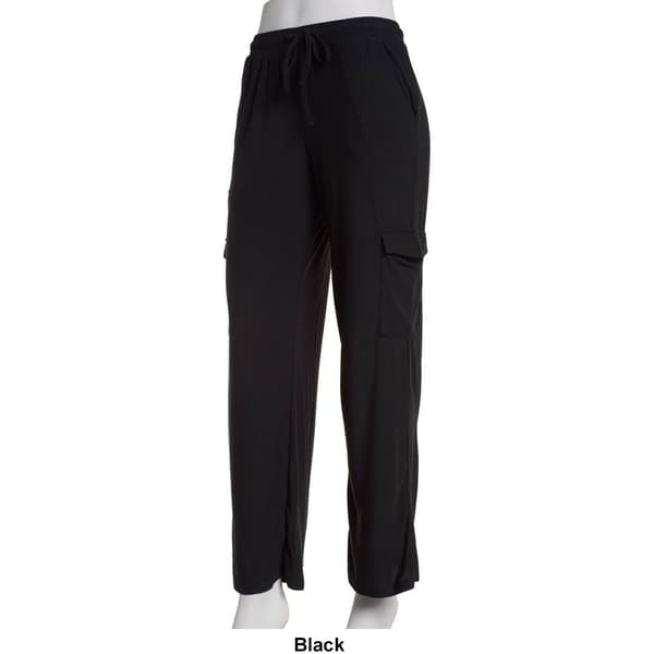Juniors Derek Heart Solid Yum Multi Cargo Palazzo Pants