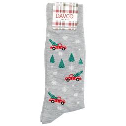 Mens Davco Christmas Tree Shopping Crew Socks